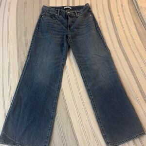 LOFT Wide Leg Jeans in Medium Blue Wash